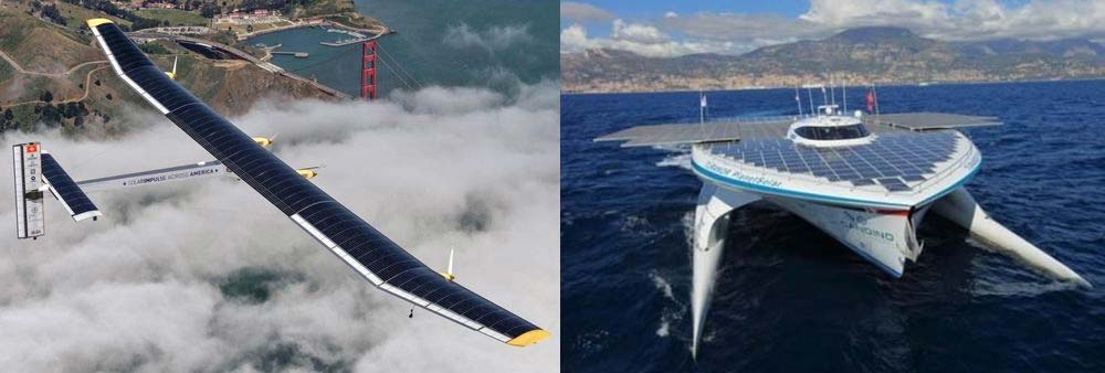 Aereo fotovoltaico Solar Impulse con pannelli solari Sunpower