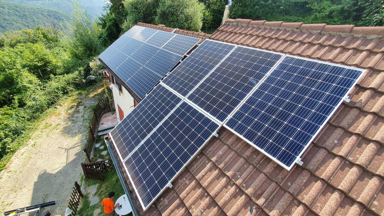 installazione doppio impiato fotovoltaico Sant'olcese genova