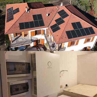 Impianto fotovoltaico Sunpower 5,85 kW + accumulo energia Sonnen 7,5 kWh