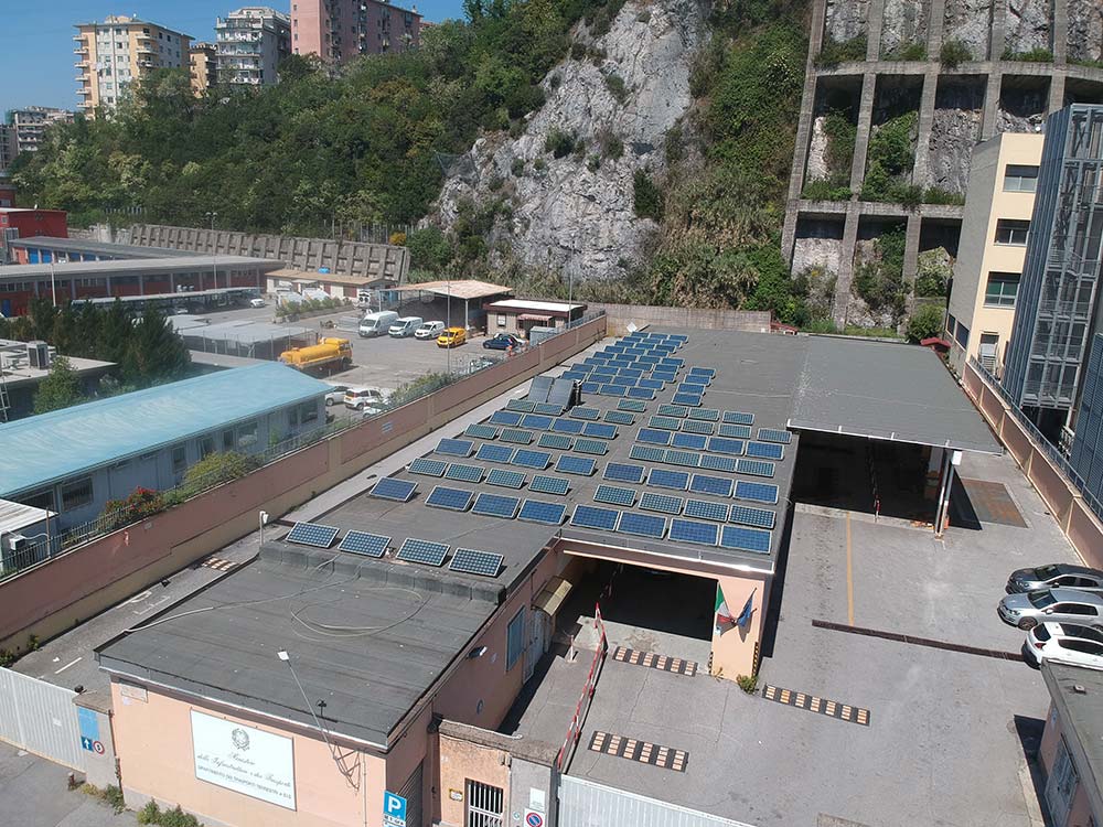 impianto fotovoltaico 20 kW motorizzazione Civile Genova